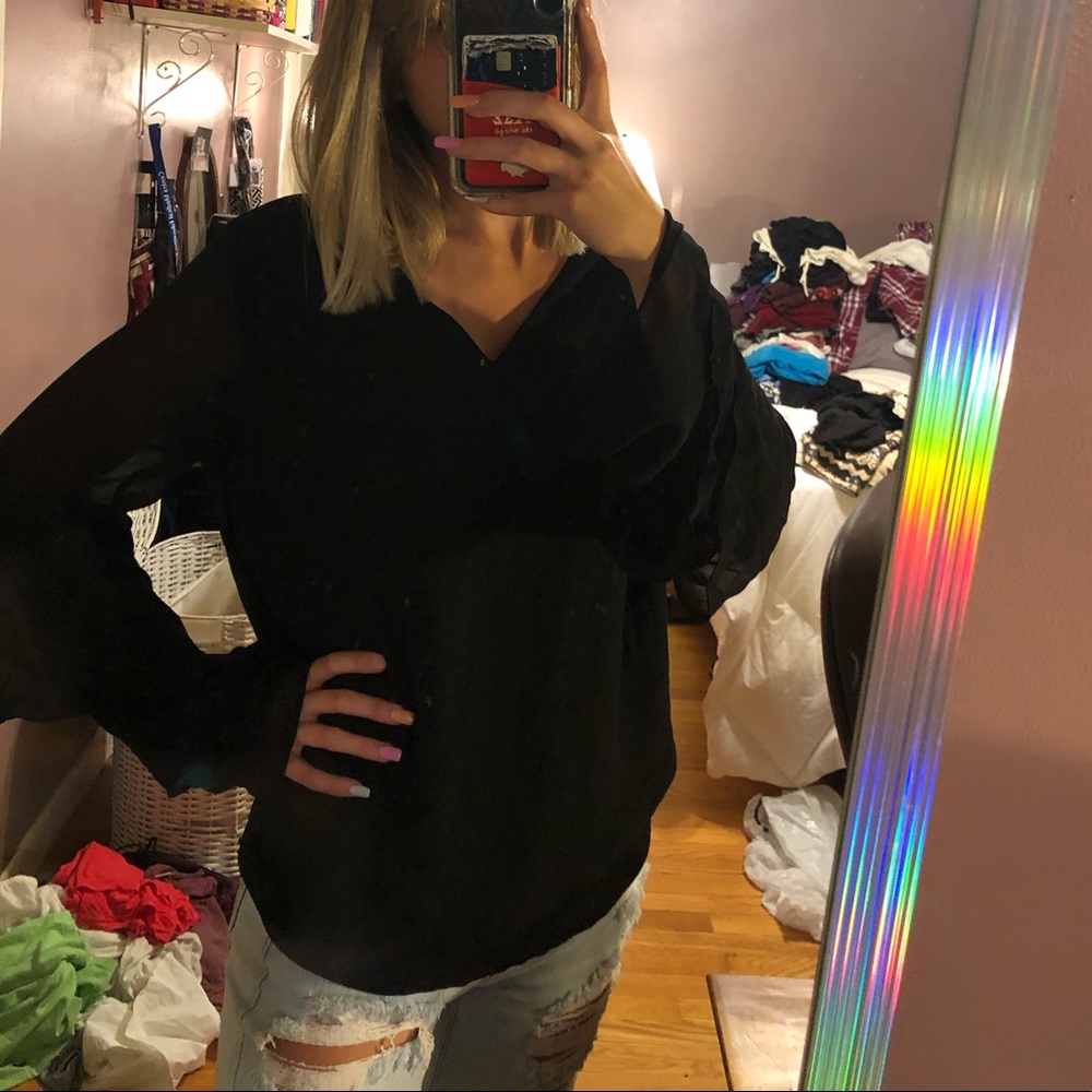 Calvin Klein black business casual top